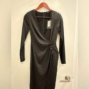 Black low cut cocktail dress
